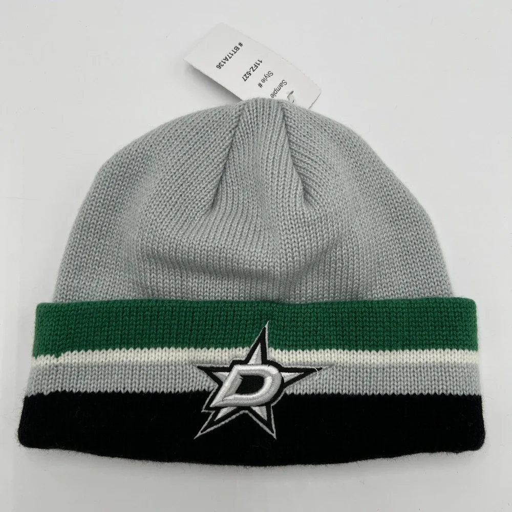Adidas Dallas Stars NHL Cuffed Beanie Grey Green Black NEW